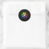 Autism Awareness Sign Language Hand Puzzle Support Runder Aufkleber (Tasche)