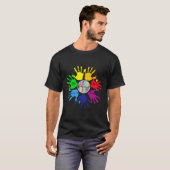 Autism Awareness Sign Language Hand Puzzle Support T-Shirt (Vorne ganz)