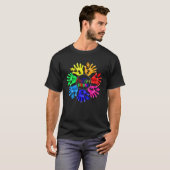Autism Awareness Sign Language Hand Puzzle Support T-Shirt (Vorne ganz)