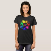 Autism Awareness Sign Language Hand Puzzle Support T-Shirt (Vorne ganz)
