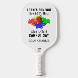 Autism Awareness Special Education Teachers Custom Pickleball Schläger