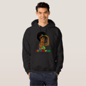 Autism Awareness Strong Autism Mom Afro Black Moth Hoodie (Vorne ganz)