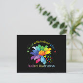 Autism Awareness Sunflower Accept Understand Love  Postkarte (Stehend Vorderseite)