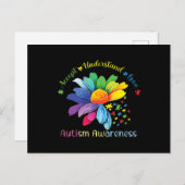 Autism Awareness Sunflower Accept Understand Love  Postkarte (Vorne/Hinten)