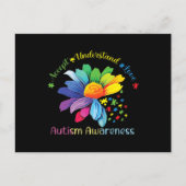 Autism Awareness Sunflower Accept Understand Love  Postkarte (Vorderseite)
