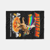 Autism Awareness T-rex Cat Meme Neurodiversity Pri Fleecedecke (Vorderseite (Horizontal))