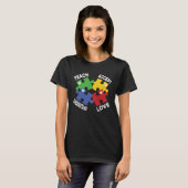 Autism Awareness Teach Accept Understand Love Auti T-Shirt (Vorne ganz)