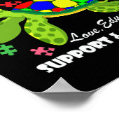Autism Awareness Turtles Puzzle Mom Support Poster (Ecke)
