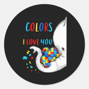 Autism Awareness Women Kid Acceptance I See Your T Runder Aufkleber