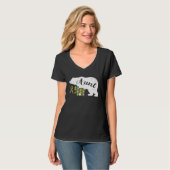 Autism Bear Aunt Women's Autism Awareness Aunties T-Shirt (Vorderseite Vollansicht)