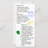 Autism Birthday Girl Flat Card (Rückseite)