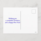 Autism Blue Christmas Tree Feiertagspostkarte (Rückseite)