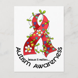 AUTISM Blume Band 1 Postkarte