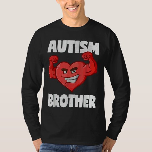 Autism Brother Heart Strong Brothers Awareness T-Shirt (Vorderseite)
