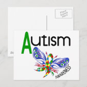 AUTISM Butterfly 3.1 Postkarte (Vorne/Hinten)