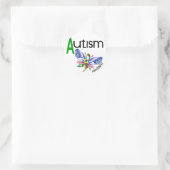 AUTISM Butterfly 3.1 Runder Aufkleber (Tasche)