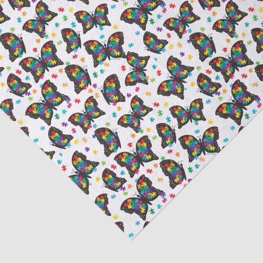 Autism Butterfly Pattern Autism Awareness Seidenpapier (Ausschnitt)