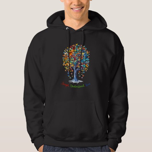 Autism Butterfly Tree - Acceptance, Understanding, Hoodie (Vorderseite)