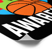 Autism Bysketbyll Autism Warrior Bysketbyll Player Poster (Ecke)