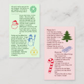 Autism Christmas Boy Business Card Visitenkarte (Vorne/Hinten)