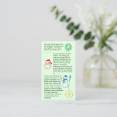 Autism Christmas Boy Business Card Visitenkarte (Stehend Vorderseite)