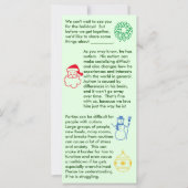 Autism Christmas Boy Flat Card (Vorderseite)