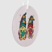 Autism Couple Gnome Ornament (Vorderseite)