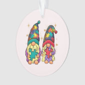 Autism Couple Gnome Ornament (Vorderseite)