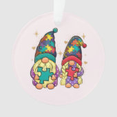 Autism Couple Gnome Ornament (Vorderseite)