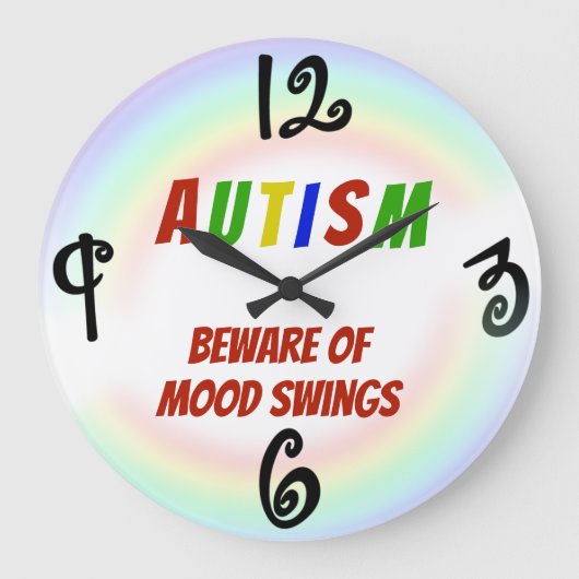Autism - Custom Square Wall Clock Große Wanduhr (Vorderseite)