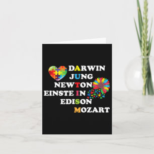 Autism Darwin Jung Newton Einste in Edison Mozart Karte