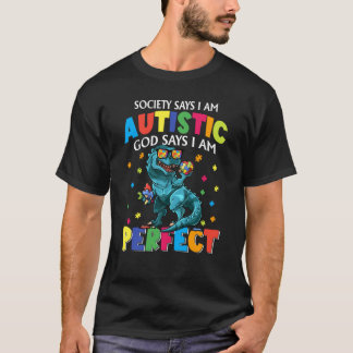 Autism Dino Gesellschaft sagt ich bin autistisch G T-Shirt