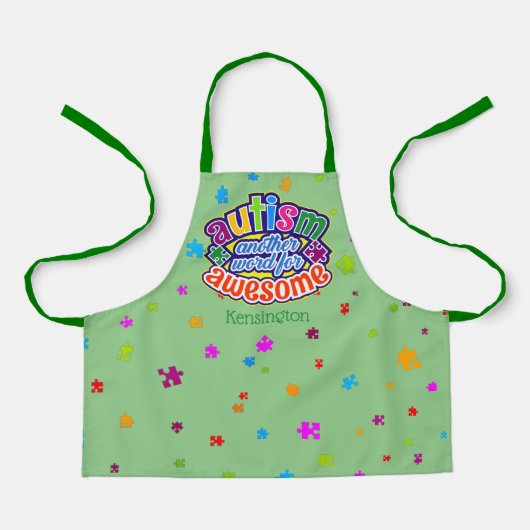 AUTISM ein anderes Wort für PHANTASTISCH mit IHREM Schürze (Vorderseite)