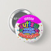 AUTISM ein weiteres Wort für PHANTASTISCH Button (Vorne & Hinten)