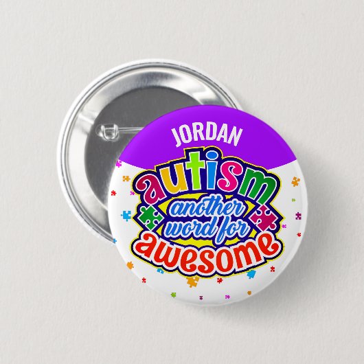 AUTISM ein weiteres Wort für PHANTASTISCH Button (Vorne & Hinten)