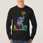 Autism Elephant Walking A Different Path For Kids T-Shirt (Vorderseite)