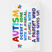 AUTISM Eltern geben nie auf Banner (Vertikal)