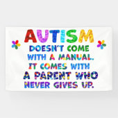 AUTISM Eltern geben nie auf Banner (Horizontal)