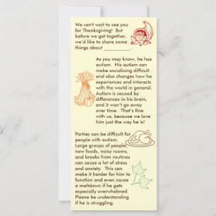 Autism Erntedank Boy