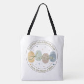 Autism Fingerprint/Quote Tote Bag Tasche (Rückseite)