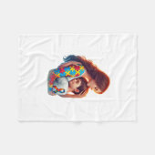Autism Fleecedecke (Vorderseite (Horizontal))