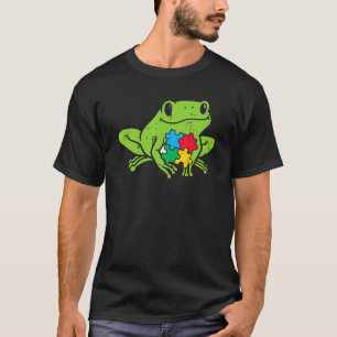 Autism Frog Puzzle Niedliche Bewusstsein Tier ASD  T-Shirt