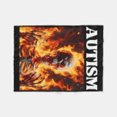 Autism Funny Cringe Edgy Hard Skeleton Meme Flames Fleecedecke (Vorderseite (Horizontal))