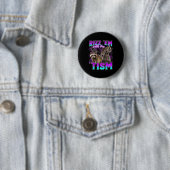 Autism Funny Rizz Em mit dem Tism Meme Racoon Button (Beispiel)