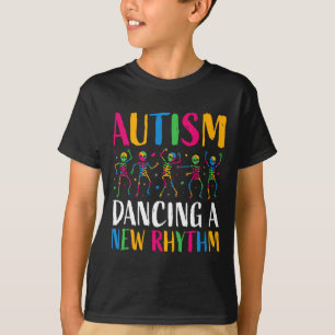Autism Funny Skeleton Tanz Neuer Rhythmus Autismus T-Shirt