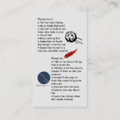 Autism Get Together Girl Business Card Visitenkarte (Rückseite)