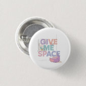 Autism Give Me Space Sensory Boundary Button Pin (Vorne & Hinten)