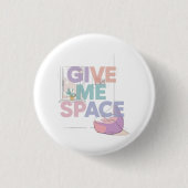 Autism Give Me Space Sensory Boundary Button Pin (Vorderseite)