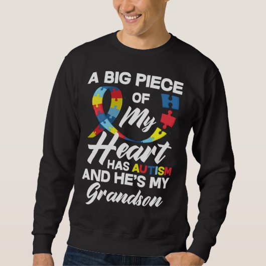 Autism Grandpa Grandma Autistic Grandson Autism Aw Sweatshirt (Vorderseite)