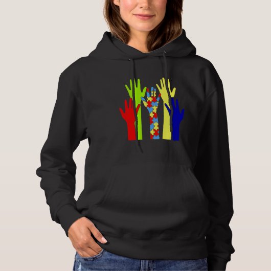 Autism Hand Hoodie (Vorderseite)